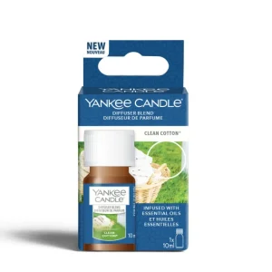 Yankee Candle Diffuseurs De Parfum D'Intérieur<Huile parfumée Clean Cotton pour Diffuseur ultrasonique,