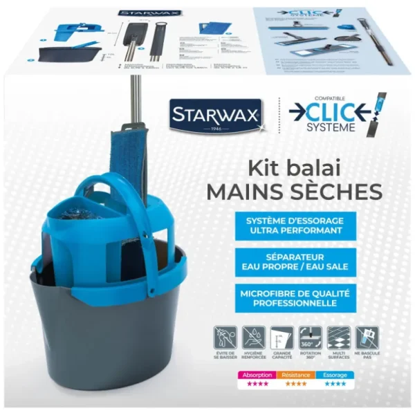 STARWAX Brosserie | Sols<Kit Balai mains sèches Clic Système,