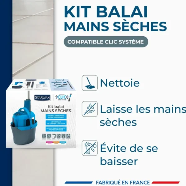 STARWAX Brosserie | Sols<Kit Balai mains sèches Clic Système,