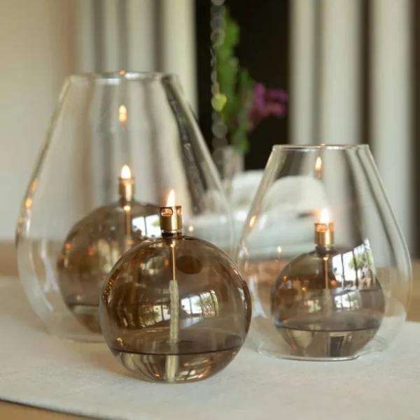 Peri Living Bougies Décoratives<Lampe à Huile ronde Champagne,