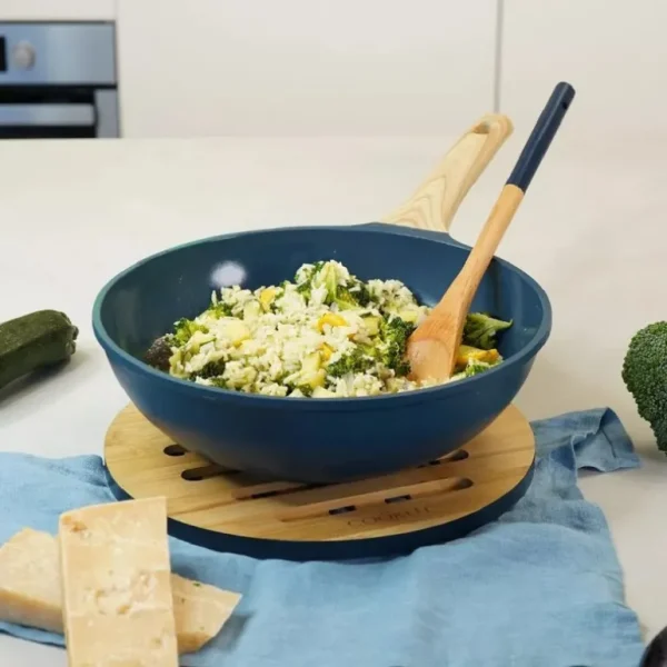 COOKUT Woks | Sauteuses Anti-Adhérentes<L'Incroyable Wok Bleu Myrtille,