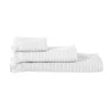 HAOMY TEXTILE Serviettes | Draps De Bain<Linge de toilette Timor Blanc, Haomy