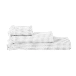 HAOMY TEXTILE Serviettes | Draps De Bain<Linge de toilette Timor Blanc, Haomy