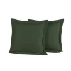 SENSEI Housses De Couette, Parures<Lot de 2 taies d'oreiller Soft Percale Eucalyptus,