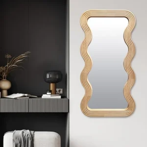 EMDE Miroirs Et Trumeaux<Miroir Vagues en Bois clair, Emdé