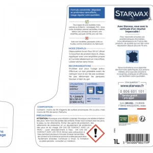 STARWAX Sols<Nettoyant doux pour sols intérieurs,