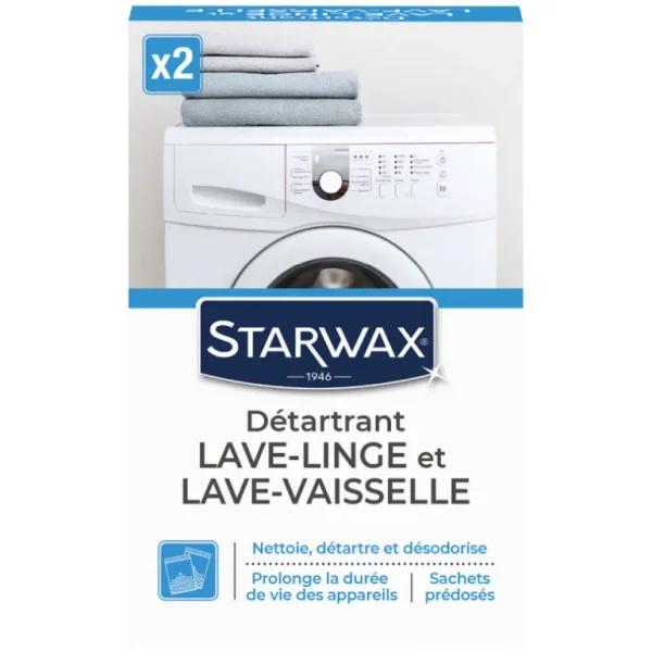 STARWAX Cuisine<Nettoyant détartrant lave linge et lave vaisselle