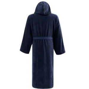 SENSEI Peignoirs<Peignoir à capuche uni Boxer Bleu Nuit,