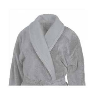 SENSEI Peignoirs<Peignoir de bain mixte col châle Gris Perle Sensoft,