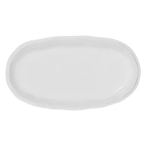 Côté Table Les Plats De Service<Plat ovale en faïence blanc 43 x 24 cm Darcy,