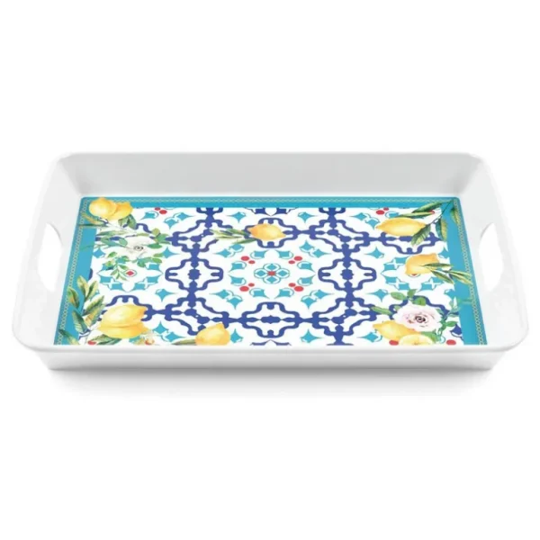 GUZZINI Les Plateaux<Plateau rectangulaire Flower & Lemon,