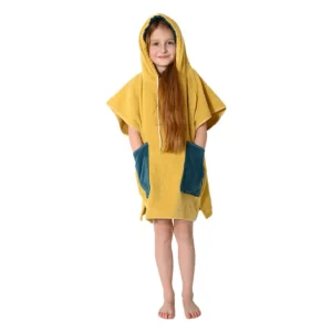 Enfant SENSEI Le Textile Pour Enfant<Poncho de bain enfant en velours Beach Miel,