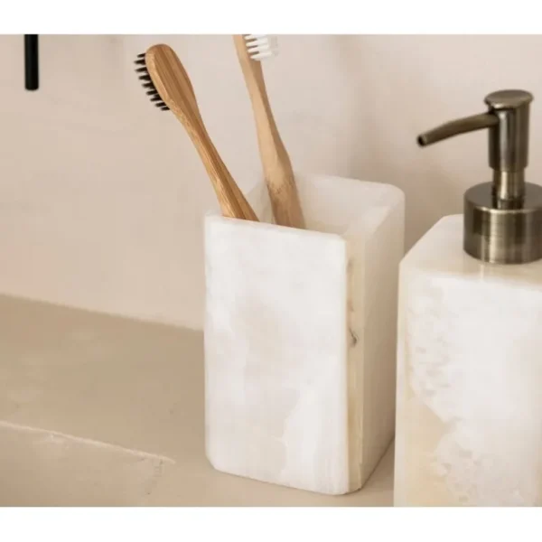 Andrea House Coin Lavabo | Coin Douche Et Bain<Porte-brosse à dents Marbre Blanc,