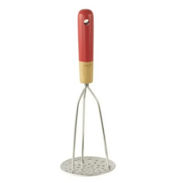 PEBBLY Ustensiles En Inox<Presse-purée inox/bambou rouge,