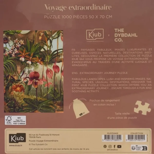 Kiub Les Jeux D'Intérieur<Puzzle de 1000 pièces Fleurs Tropicales,