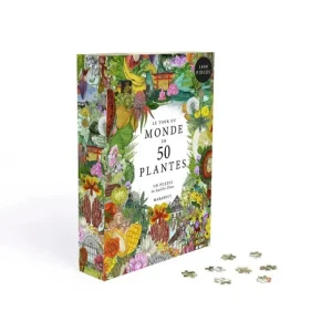 HACHETTE Les Jeux D'Intérieur<Puzzle Le Tour du Monde en 50 Plantes, Marabout