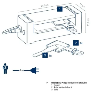 BASTIDE Appareils À Raclette<Raclette connectable 2 personnes Tomül, Kela