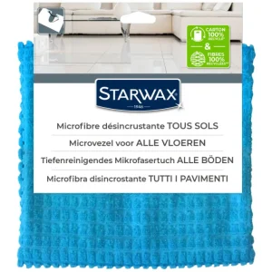 STARWAX Brosserie<Serpillère Microfibre Désincrustante Tous sols,