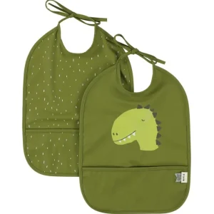 Enfant Trixie Le Textile Pour Enfant<Set 2 bavoirs imperméables Mr Dino,