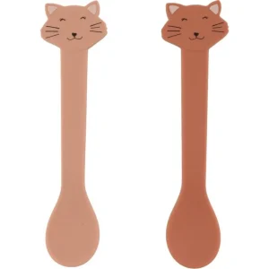 Enfant Trixie Les Couverts Pour Enfant<Set 2 cuillères silicone Mrs Cat,