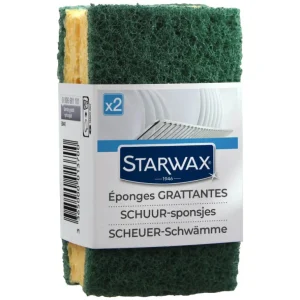 STARWAX Brosserie<Set de 2 Eponges Grattantes,