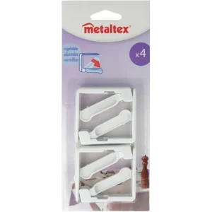 BASTIDE Produits Malins<Set de 4 pinces nappe Blanc, Metaltex