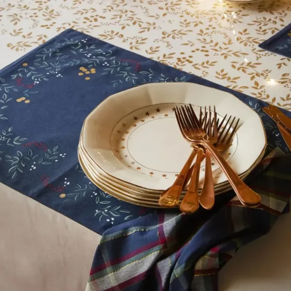 Sylvie Thiriez Sets De Table<Set de table Lueur d'Hiver Bleu Ardoise,