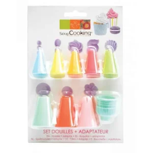 ScrapCooking Douilles Et Poches À Douille<Set douilles en plastique et adaptateur,