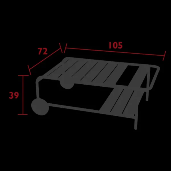 FERMOB Tables De Jardin<Table basse à roues Luxembourg,