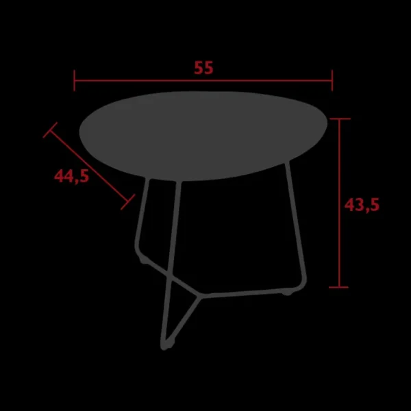 FERMOB Tables De Jardin<Table basse ovale Cocotte,