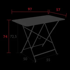 FERMOB Tables De Jardin<Table Bistro 97x57 cm pliante,