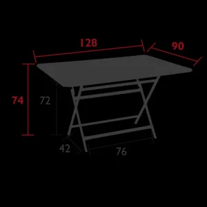 FERMOB Tables De Jardin<Table Caractère 128 x 90 cm,