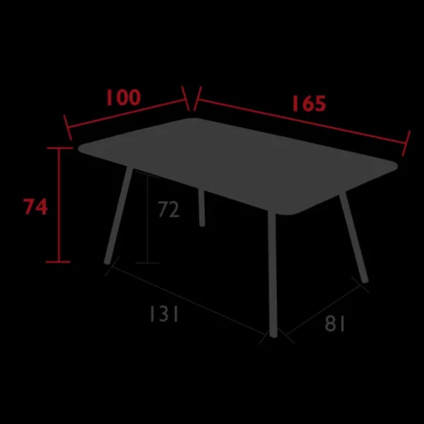 FERMOB Tables De Jardin<Table Luxembourg 165x100cm,