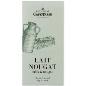 Café Tasse Le Chocolat<Tablette de chocolat au Lait Nougat,