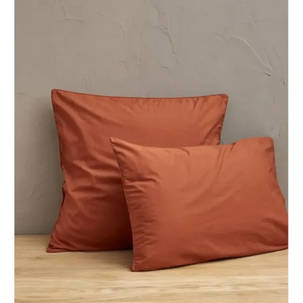 Sylvie Thiriez Housses De Couette, Parures<Taie d'oreiller Percale Orange argile,