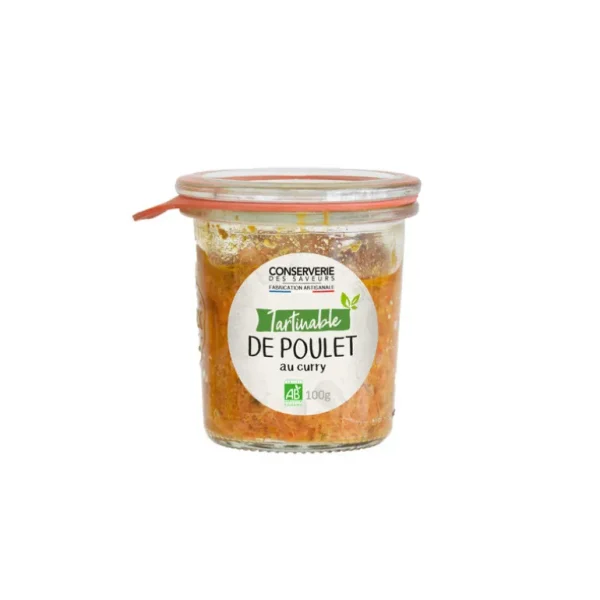 Conserverie des Saveurs Tartinables<Tartinable de Poulet au curry Bio,