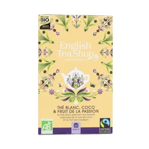 English Tea Shop Les Thés Et Tisanes<Thé Blanc Bio Coco et Fruit de la Passion 20 sachets,