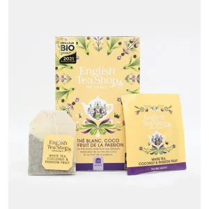 English Tea Shop Les Thés Et Tisanes<Thé Blanc Bio Coco et Fruit de la Passion 20 sachets,