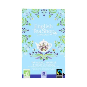 English Tea Shop Les Thés Et Tisanes<Thé Blanc Bio Myrtille et Fleur de Sureau 20 sachets,